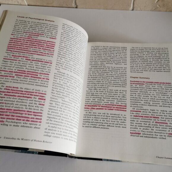 1975 Psychology and Life Textbook Vintage HIGHLIGHTING 9th Ed Pathology Mental - Picture 8 of 11